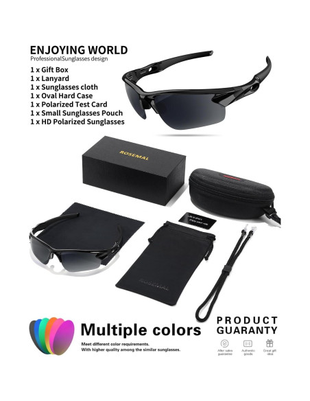 Gafas de sol deportivas Rosemal 7121A polarizadas UV400
