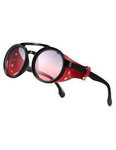 Gafas de Sol Steampunk Gysnail Redondas UV400 para Hombres