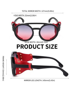 Gafas de Sol Steampunk Gysnail Redondas UV400 para Hombres 2