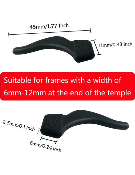 15 Pares Ganchos Antideslizantes Silicona para Gafas