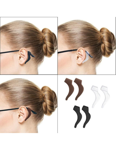 15 Pares Ganchos Antideslizantes Silicona para Gafas