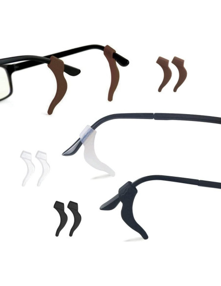 15 Pares Ganchos Antideslizantes Silicona para Gafas