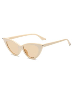 Gafas de sol OZPYKAE ojo de gato para mujeres beige
