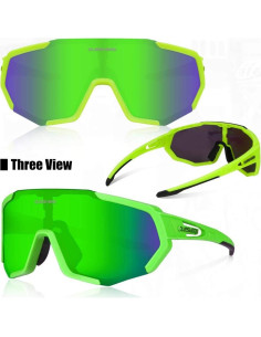 Gafas de Ciclismo Queshark con 3 Lentes Polarizadas UV400 2