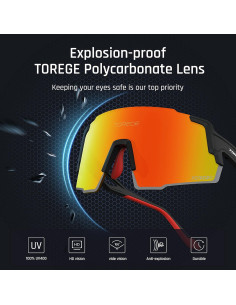 Gafas de Sol Deportivas TOREGE TR65 Polarizadas 3 Lentes 2