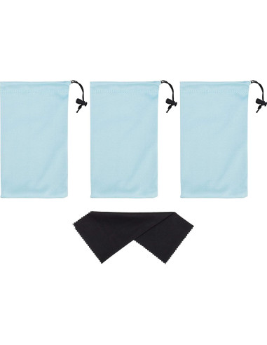 Funda de Microfibra Premium para Gafas MP03 Azul Claro