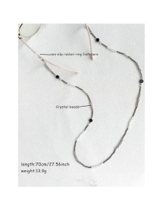 Cadena de Gafas con Perlas de Cristal - 72 cm - Chic 2