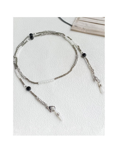 Cadena de Gafas con Perlas de Cristal - 72 cm - Chic