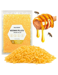 Gránulos de Cera de Abeja Orgánica VALLYDOM 453g Amarilla