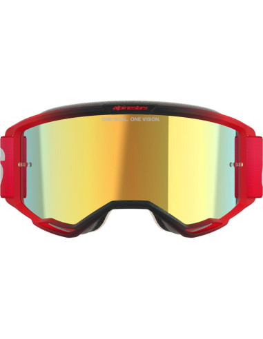 Gafas Alpinestars Vision 5 MX ATV MTB Rojo Lente Dorado