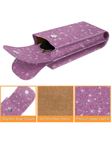 Estuche Doble para Gafas Fintie AGSB Vegano Púrpura