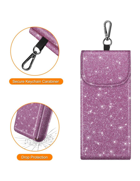 Estuche Doble para Gafas Fintie AGSB Vegano Púrpura