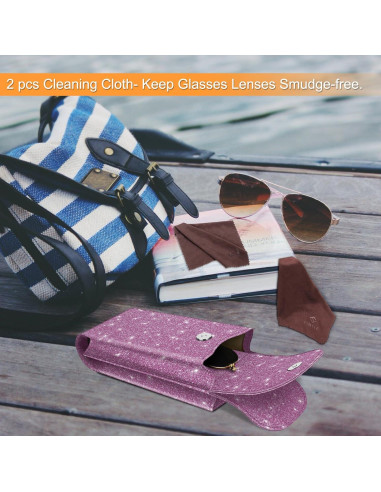 Estuche Doble para Gafas Fintie AGSB Vegano Púrpura