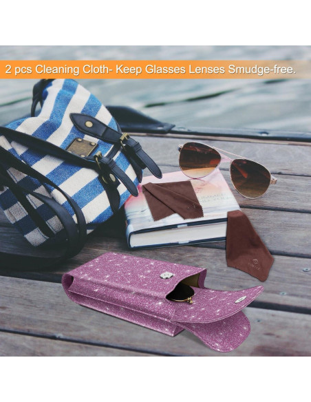 Estuche Doble para Gafas Fintie AGSB Vegano Púrpura