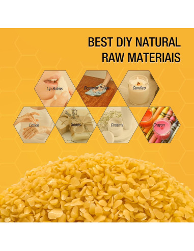 Gránulos de Cera de Abeja Orgánica VALLYDOM 453g Amarilla