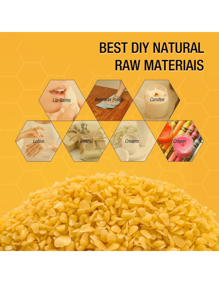 Gránulos de Cera de Abeja Orgánica VALLYDOM 453g Amarilla