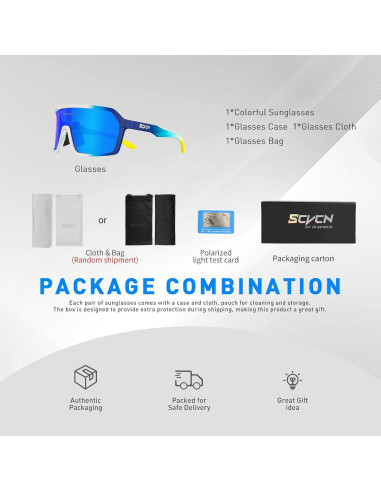 Gafas de Ciclismo Polarizadas SCVCN S61 UV400 Antideslizantes