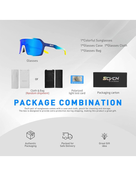 Gafas de Ciclismo Polarizadas SCVCN S61 UV400 Antideslizantes