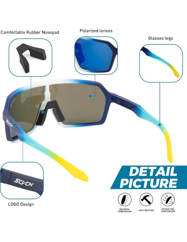 Gafas de Ciclismo Polarizadas SCVCN S61 UV400 Antideslizantes