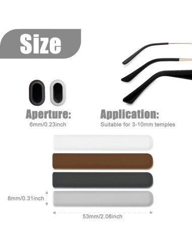 4 Pares Almohadillas Silicona IYOOH Antideslizantes Gafas