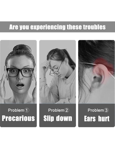 4 Pares Almohadillas Silicona IYOOH Antideslizantes Gafas