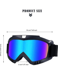 Gafas de Motocross y Esquí UV400 - Marco Negro 2