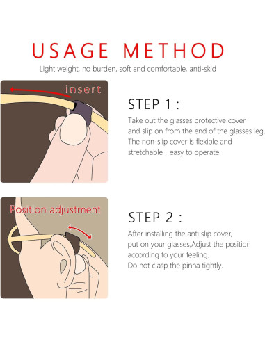 6 Pares Sujetadores Gafas SooGree Gancho Silicona Grande