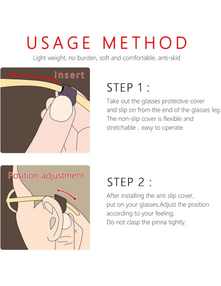 6 Pares Sujetadores Gafas SooGree Gancho Silicona Grande