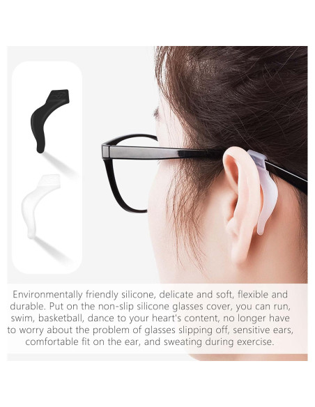 6 Pares Sujetadores Gafas SooGree Gancho Silicona Grande