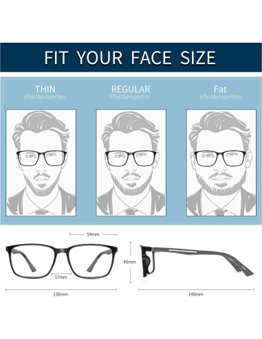 Gafas de lectura Bluemoky con luz azul para hombres