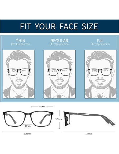 Gafas de lectura Bluemoky con luz azul para hombres