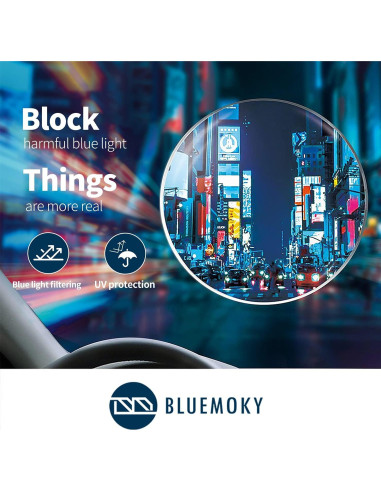 Gafas de lectura Bluemoky con luz azul para hombres