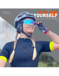 Gafas de Ciclismo KAPVOE UV400 con 3 Lentes Reemplazables 2