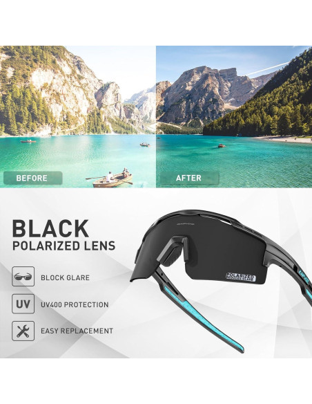 Gafas de Ciclismo KAPVOE UV400 con 3 Lentes Reemplazables Gafas de Ciclismo KAPVOE UV400 con 3 Lentes Reemplazables