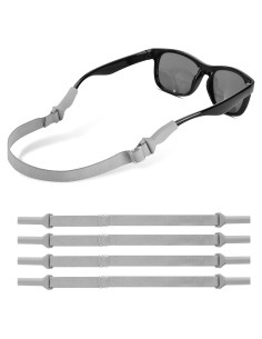 LVVFIT Correas para Gafas Niños 16.5-25.4 cm 4 Piezas Gris