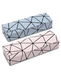Estuche para Gafas Abwuulq Rosa y Azul, 16x5 cm
