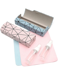 Estuche para Gafas Abwuulq Rosa y Azul, 16x5 cm 2