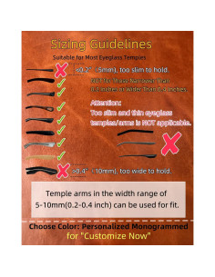 Correa de Gafas de Cuero PVS-002 Marrón Avellana Unisex 2