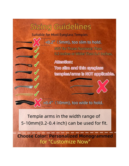 Correa de Gafas de Cuero PVS-002 Marrón Avellana Unisex