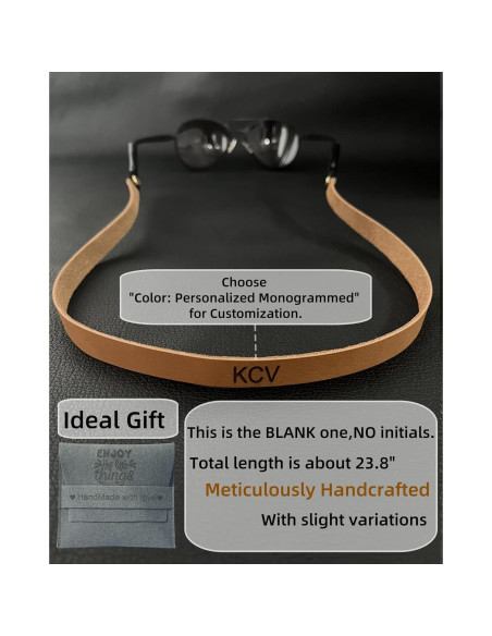 Correa de Gafas de Cuero PVS-002 Marrón Avellana Unisex