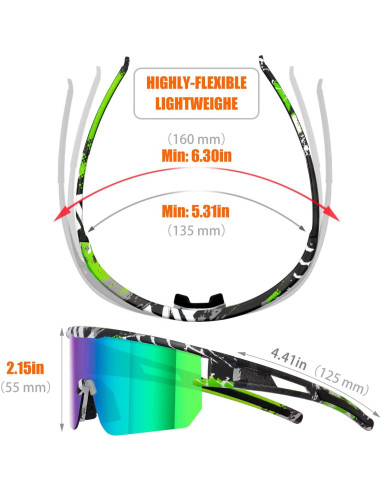 Gafas de ciclismo VEWOE modelo Ve-JH156 UV400 polarizadas