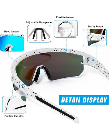 Gafas de Ciclismo VEWOE Polarizadas UV400 para Adultos