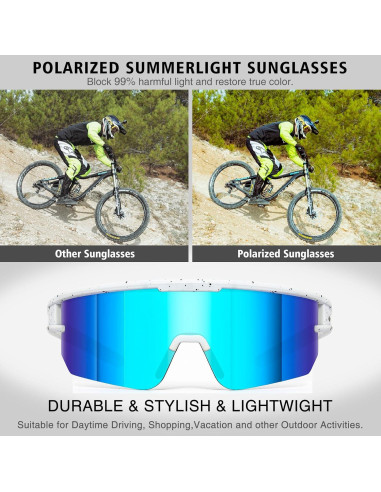 Gafas de Ciclismo VEWOE Polarizadas UV400 para Adultos