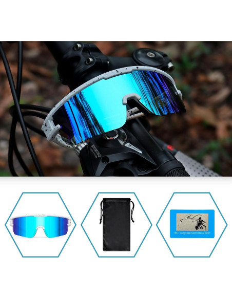 Gafas de Ciclismo VEWOE Polarizadas UV400 para Adultos