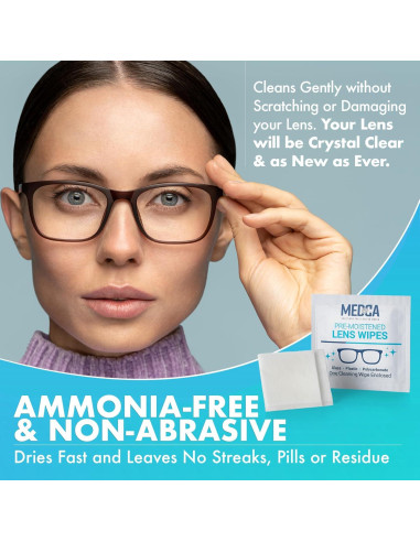 Toallitas de limpieza de lentes MEDca - Paquete de 200 unidades
