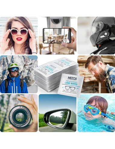 Toallitas de limpieza de lentes MEDca - Paquete de 200 unidades