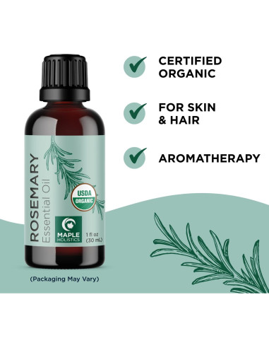 Aceite de Almendra Dulce y Romero Orgánico - Tratamiento Capilar