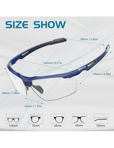 Gafas de sol fotocromáticas SCVCN UV400 para deportes
