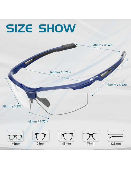 Gafas de sol fotocromáticas SCVCN UV400 para deportes