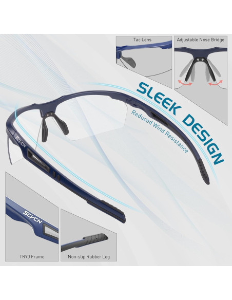 Gafas de sol fotocromáticas SCVCN UV400 para deportes